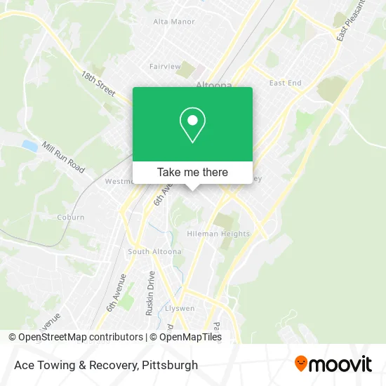 Ace Towing & Recovery map