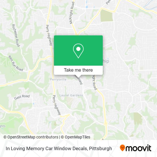 Mapa de In Loving Memory Car Window Decals