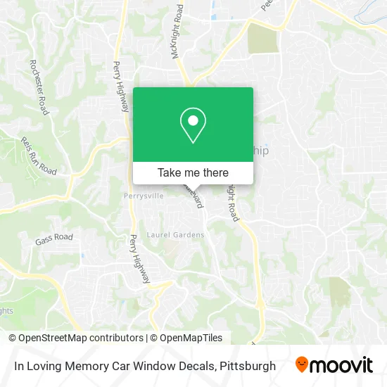 In Loving Memory Car Window Decals map