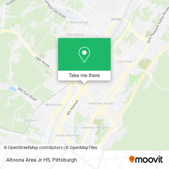 Altoona Area Jr HS map
