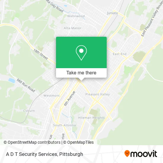 A D T Security Services map