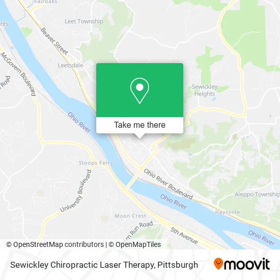 Sewickley Chiropractic Laser Therapy map