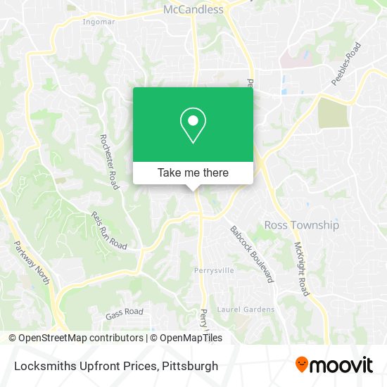 Mapa de Locksmiths Upfront Prices