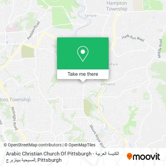 Arabic Christian Church Of Pittsburgh - الكنيسة العربية المسيحية ببيتزبرج map