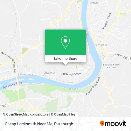 Mapa de Cheap Locksmith Near Me