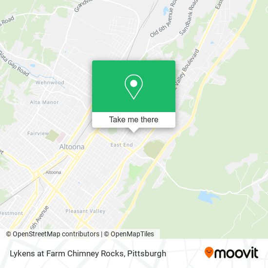 Lykens at Farm Chimney Rocks map