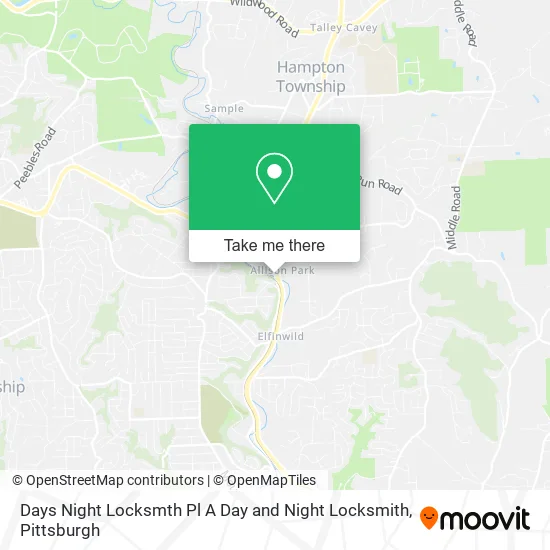 Days Night Locksmth Pl A Day and Night Locksmith map