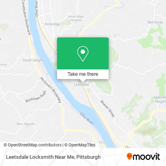 Mapa de Leetsdale Locksmith Near Me