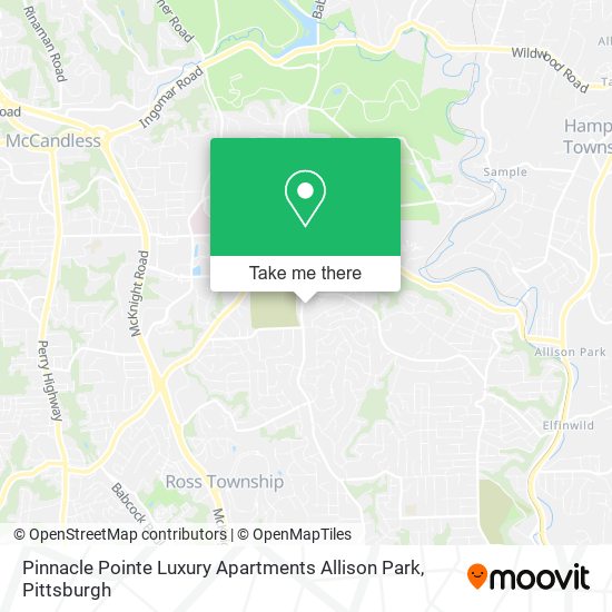 Mapa de Pinnacle Pointe Luxury Apartments Allison Park