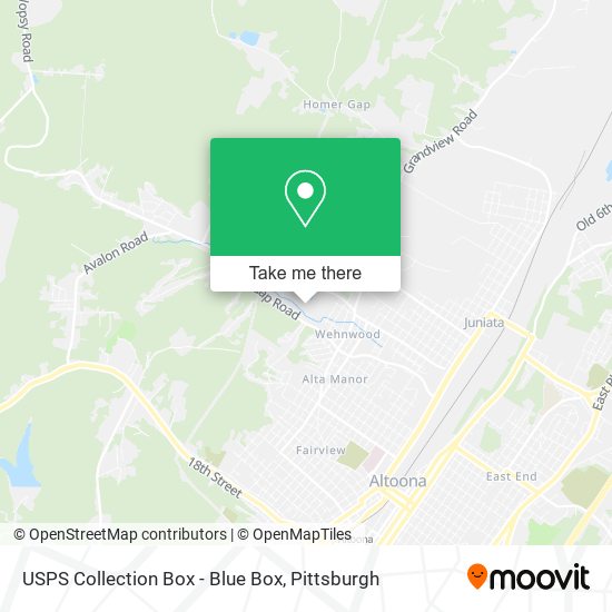 USPS Collection Box - Blue Box map