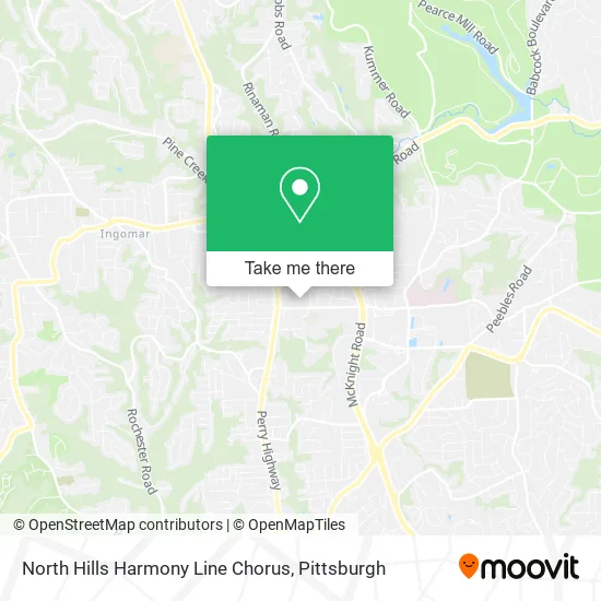 North Hills Harmony Line Chorus map