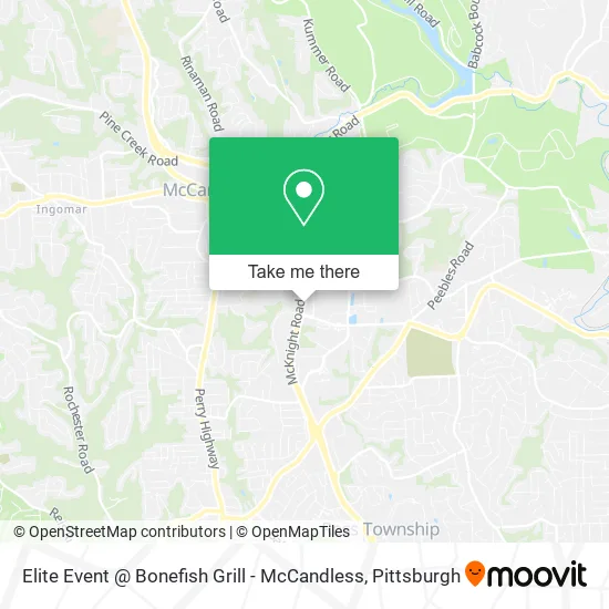 Mapa de Elite Event @ Bonefish Grill - McCandless