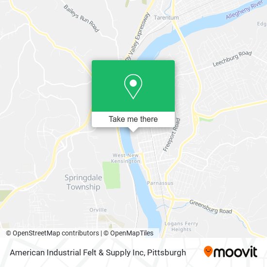 Mapa de American Industrial Felt & Supply Inc