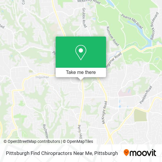 Mapa de Pittsburgh Find Chiropractors Near Me