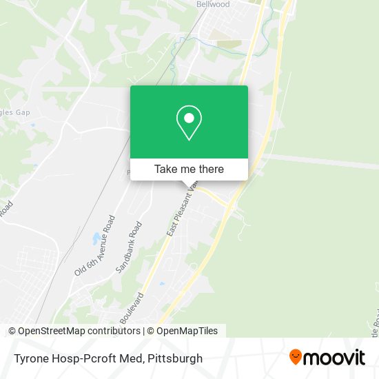Tyrone Hosp-Pcroft Med map