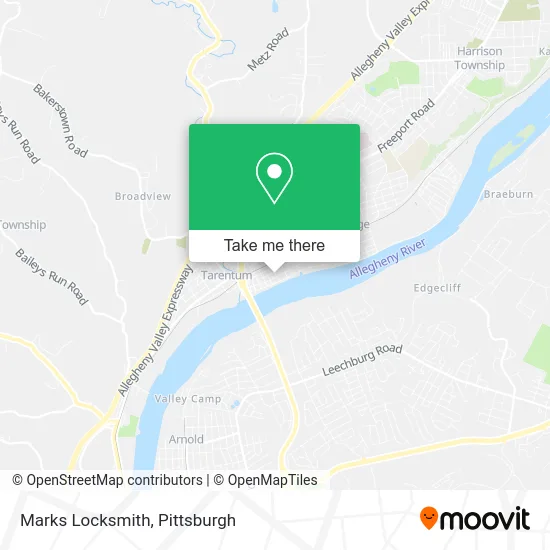 Marks Locksmith map