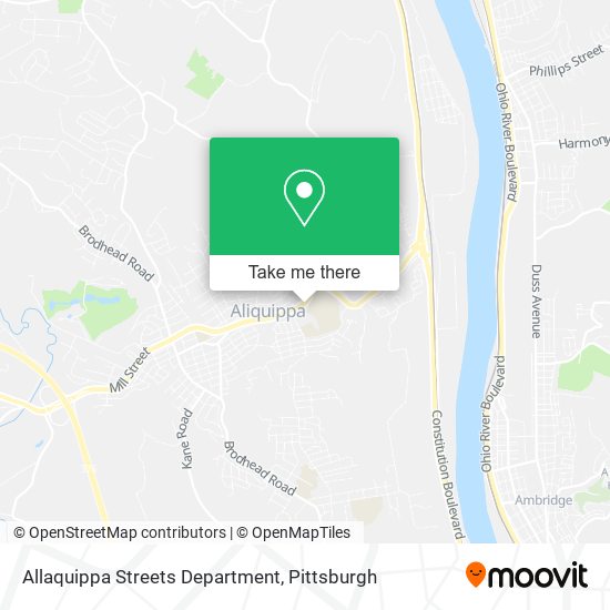 Allaquippa Streets Department map