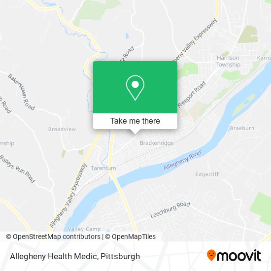 Allegheny Health Medic map