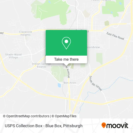 USPS Collection Box - Blue Box map