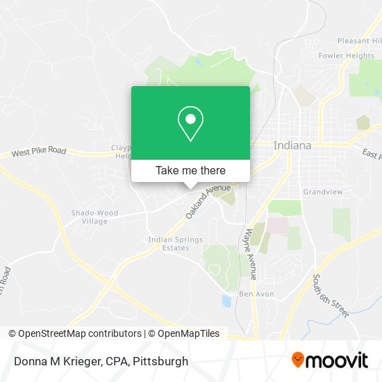 Donna M Krieger, CPA map