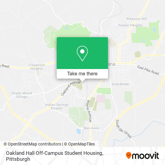 Mapa de Oakland Hall Off-Campus Student Housing