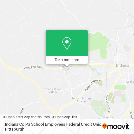 Indiana Co Pa School Employees Federal Credit Unio map