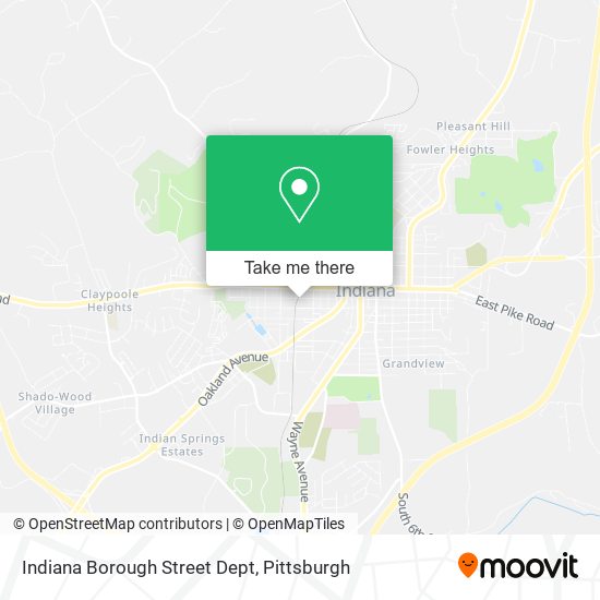 Mapa de Indiana Borough Street Dept