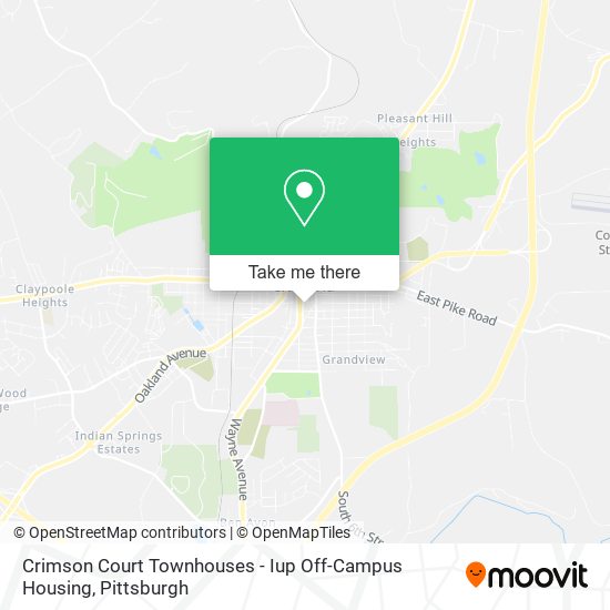 Crimson Court Townhouses - Iup Off-Campus Housing map
