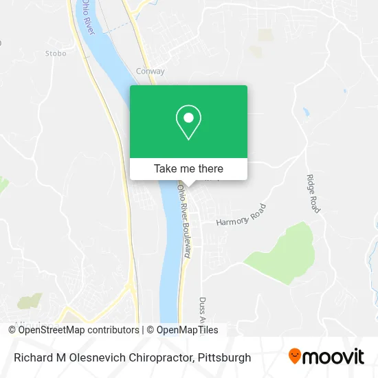 Richard M Olesnevich Chiropractor map