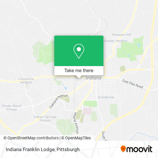 Indiana Franklin Lodge map
