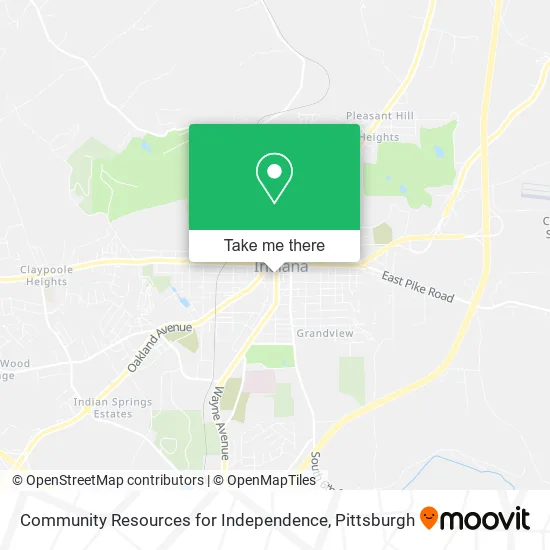 Community Resources for Independence map
