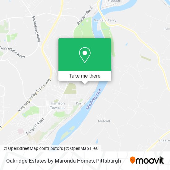 Mapa de Oakridge Estates by Maronda Homes