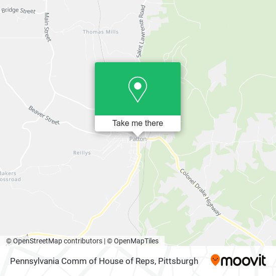 Pennsylvania Comm of House of Reps map