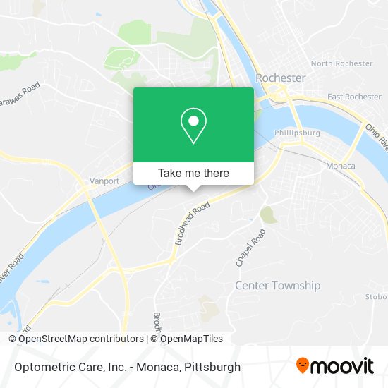 Optometric Care, Inc. - Monaca map