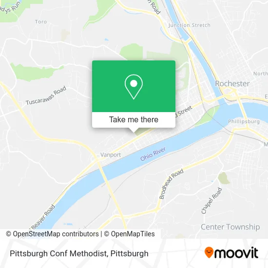 Pittsburgh Conf Methodist map