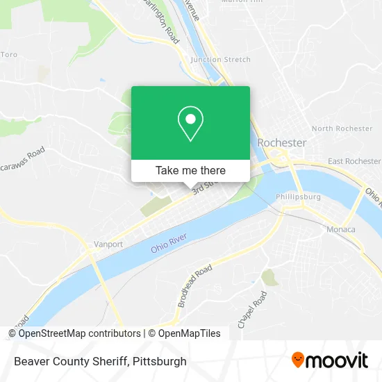 Beaver County Sheriff map
