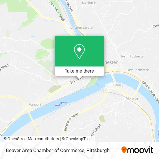 Beaver Area Chamber of Commerce map