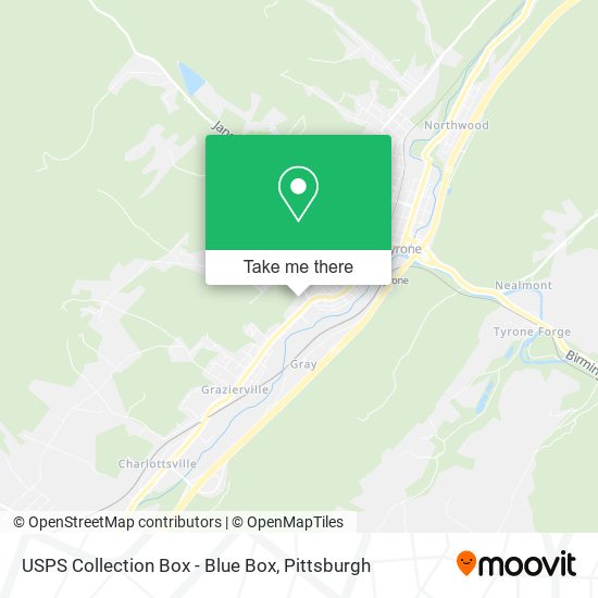 Mapa de USPS Collection Box - Blue Box