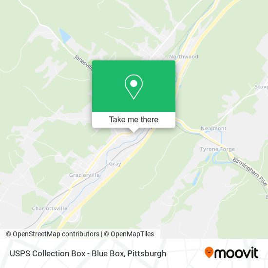 Mapa de USPS Collection Box - Blue Box