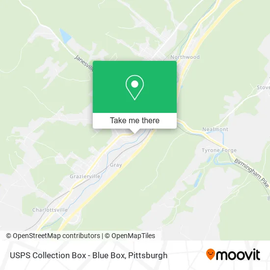 USPS Collection Box - Blue Box map