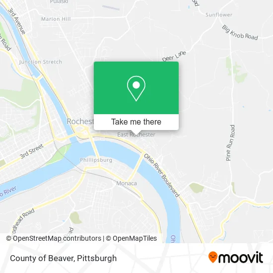 County of Beaver map