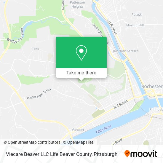 Viecare Beaver LLC Life Beaver County map