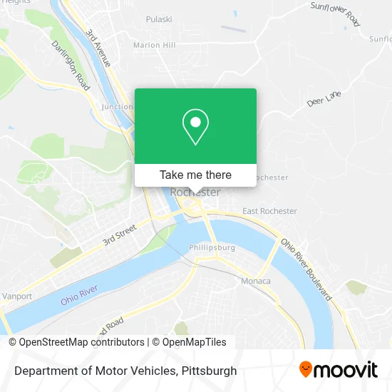Department of Motor Vehicles map