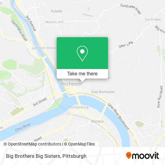 Big Brothers Big Sisters map