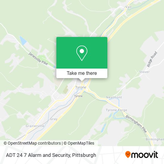 Mapa de ADT 24 7 Alarm and Security
