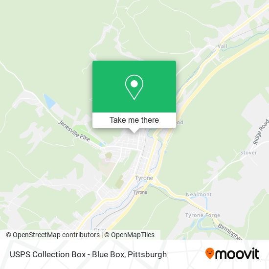 USPS Collection Box - Blue Box map