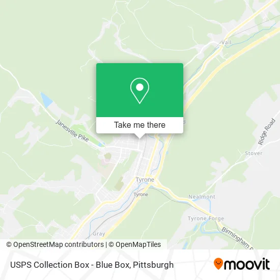 USPS Collection Box - Blue Box map