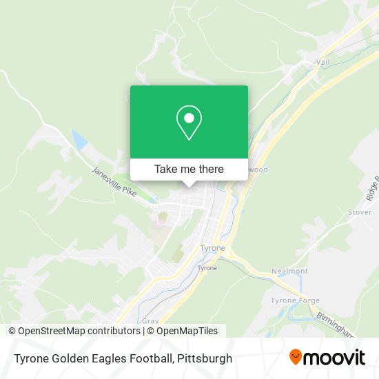 Tyrone Golden Eagles Football map