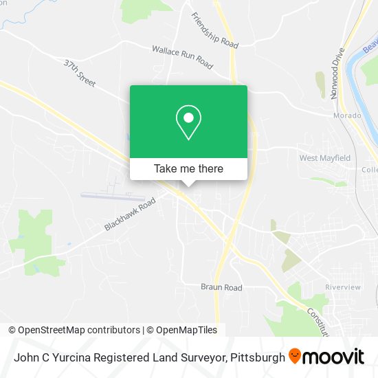 John C Yurcina Registered Land Surveyor map