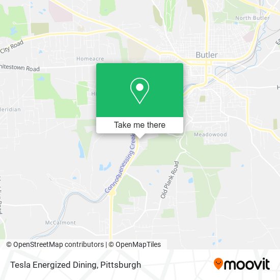 Tesla Energized Dining map